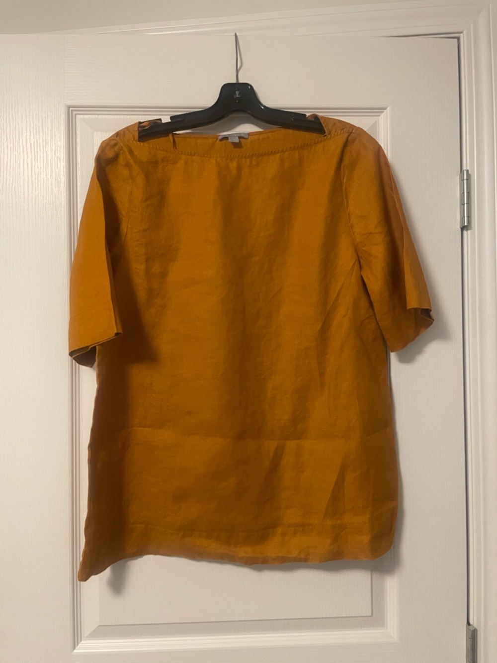 COS Women’s Mustard Short-Sleeve Top- 100% True Hemp